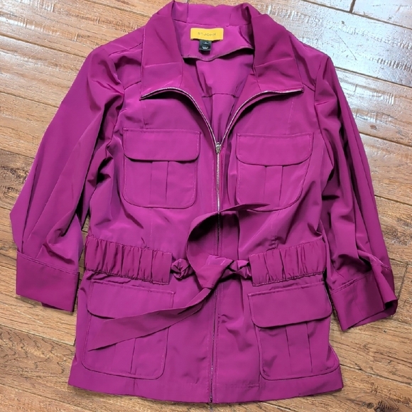 St. John Fuchsia Utility Jacket